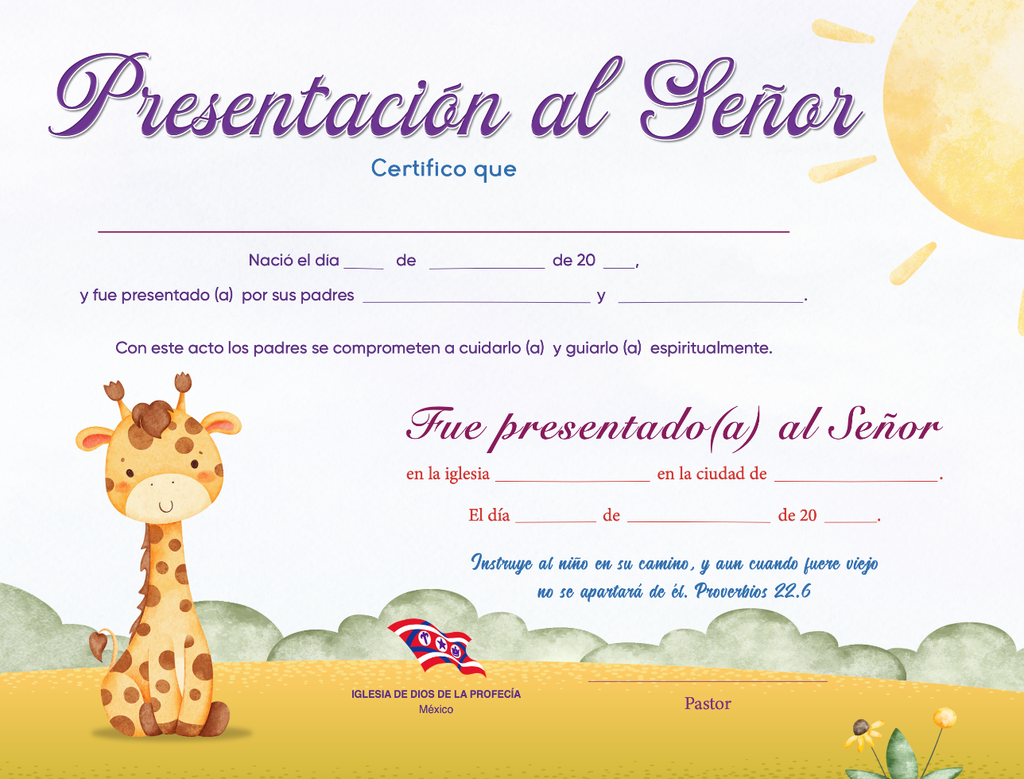 Certificado de Presentación JIRAFA