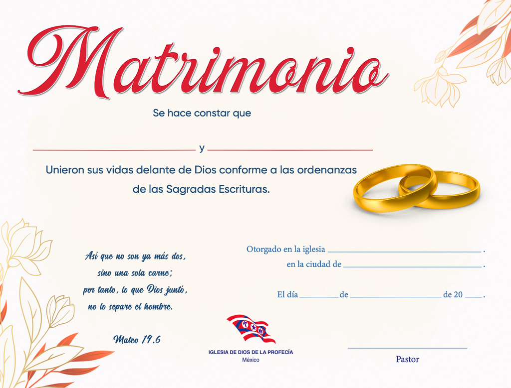 Certificado Matrimonio