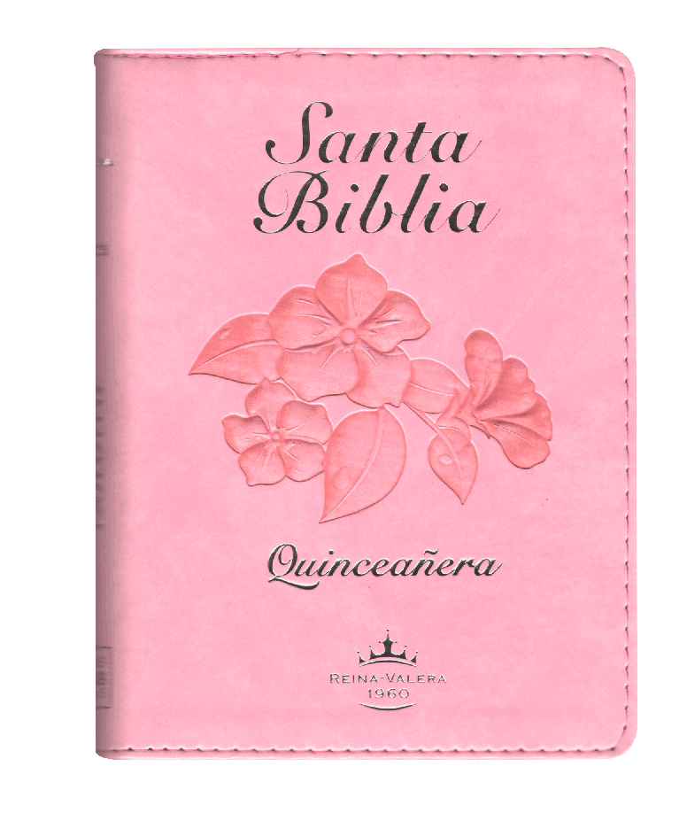 Biblia Fuente de Bendiciones Reina Valera 1960 Chica Letra Mediana Imitación Piel Quinceañera
