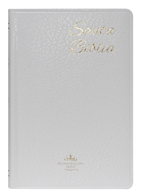 Biblia Reina Valera 1960 Mediana Letra Mediana Imitación Piel Blanco Ultrafina Código QR