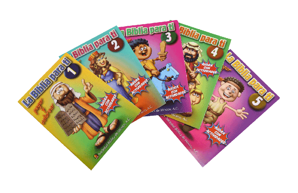 Cuaderno para Colorear La Biblia para Ti Paquete de 5 tomos 1 al 5