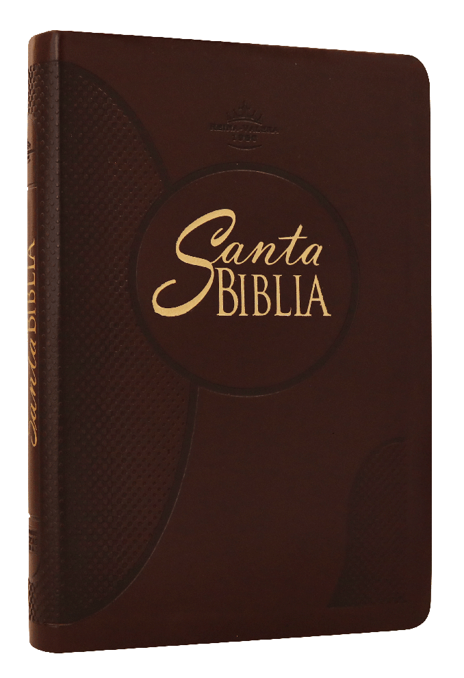 Biblia Reina Valera 1960 Mediana Letra Grande Imitación Piel Café