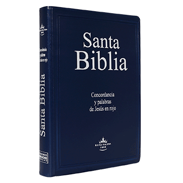 Biblia Reina Valera 1960 Grande Letra Gigante Vinil Azul