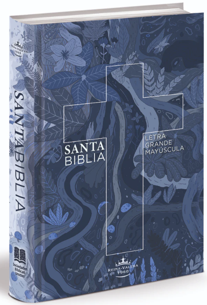 Biblia Reina Valera 1960 Letra Grande PJR Mayúscula Tapa Dura Cruz