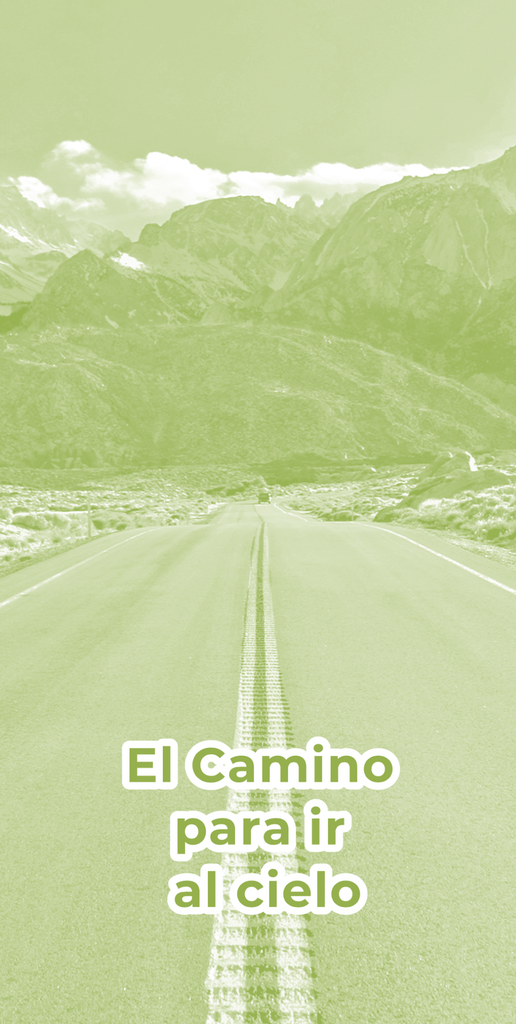 Folleto evangelistico.  Media carta. El camino para ir al cielo