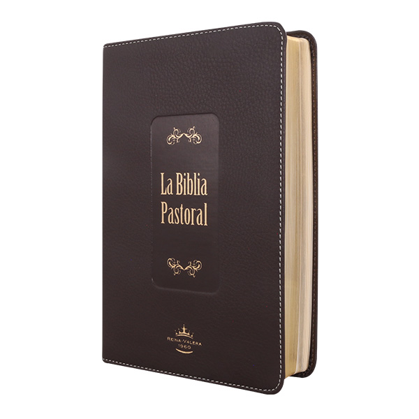 Biblia Pastoral Reina Valera 1960 Mediana Letra Grande Imitación Piel Café [RVR065cLG]