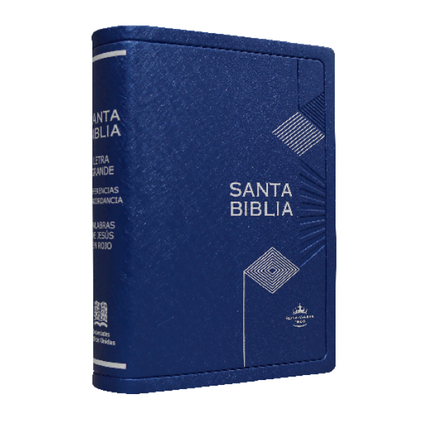 Biblia Reina Valera 1960 Chica Letra Mediana MDM Vinil Azul