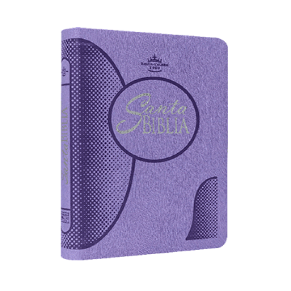 Biblia Reina Valera 1960 Mediana Letra Grande Imitación Piel Lila