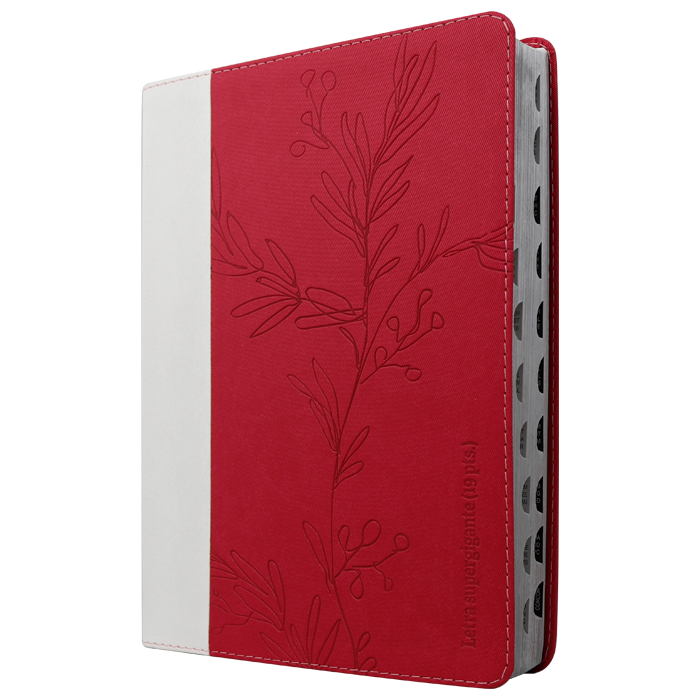 Biblia Reina Valera 1960 Grande Letra Super Gigante Imitación Piel Fucsia Código QR