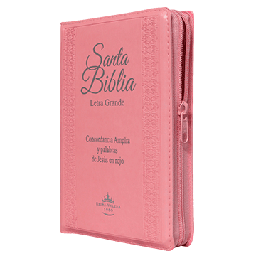 [SBM0696] Biblia Reina Valera 1960 Mediana Letra Grande Imitación Piel Rosa