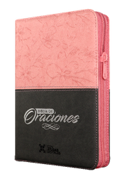 [SBM5693] Biblia de Estudio Oraciones Reina Valera 1960 Mediana Letra Grande Imitación Piel Rosa Código QR