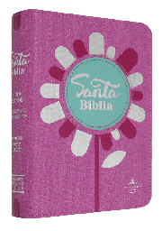 [SBM9666] Biblia Reina Valera 1960 Chica Letra Mediana Imitación Piel Rosa Flor