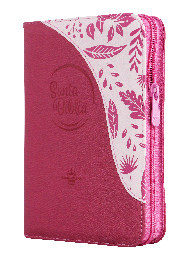[SBM5601] Biblia Reina Valera 1960 Chica Letra Mediana Imitación Piel Rosa QR
