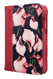 [SBM5638] Biblia Reina Valera 1960 Chica Letra Mediana Imitación Piel Fiusha Flores QR