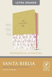 [CLC6001] Biblia NTV Referencias Sentipiel marrón con flores