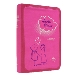 [SBM9875] Biblia Reina Valera 1960 Chica Letra Mediana Imitación Piel Rosa