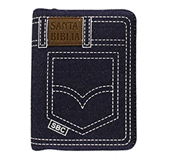 [SBM5497] Biblia Reina Valera 1960 Bolsillo Letra Chica Mezclilla Azul Jeans QR [RVR024cJZLMa PJR]