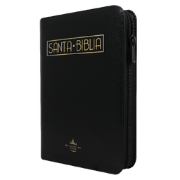 [SBM5686] Biblia Reina Valera 1960 Chica Letra Mediana Imitación Piel Negro QR