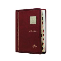 [SBM9392] Biblia Reina Valera 1960 Chica Letra Mediana Imitación Piel Vino Placa [RVR045cLGTI]