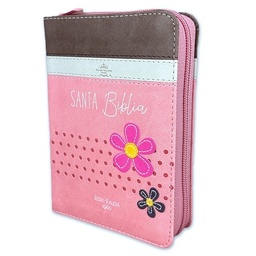 [CLC6537] Biblia RVR60 025 cz PJR Primor Café/Beige/Rosa con flores [Biblia Compacta]